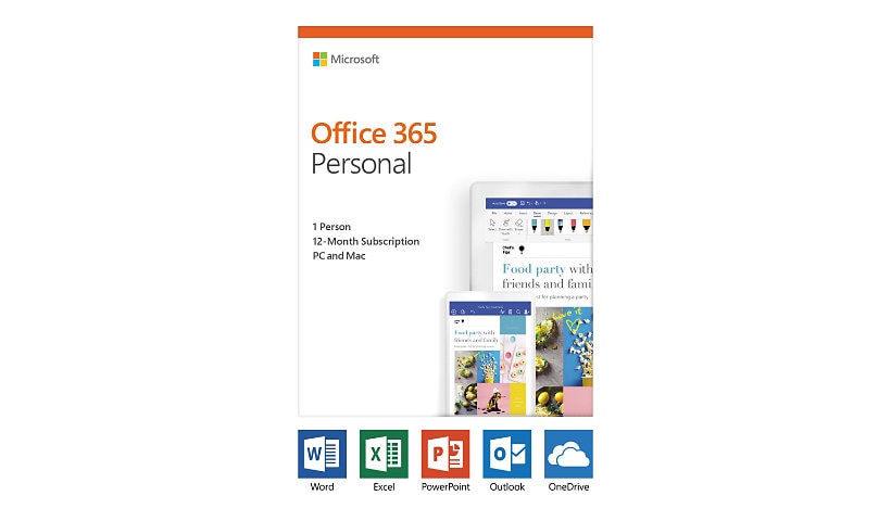 Microsoft 365 Personnel - version boîte (1 an) - 1 personne