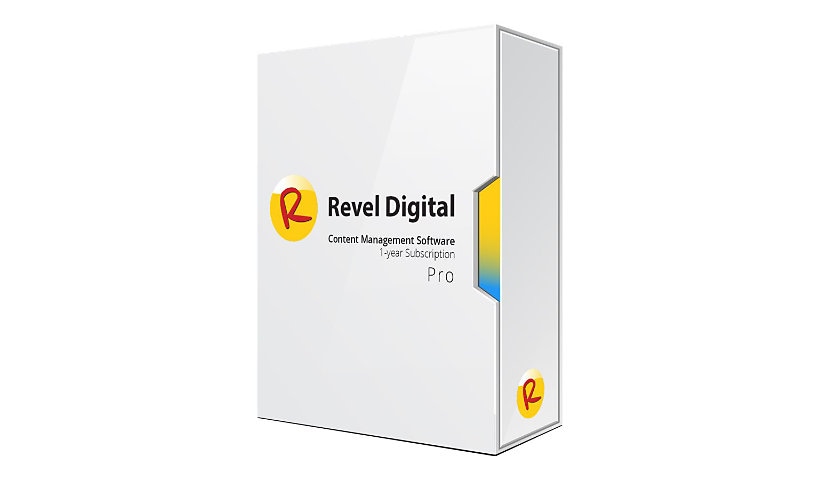 Revel Digital CMS Pro - clé de licence de plan d'abonnement (1 an) - 1 périphérique