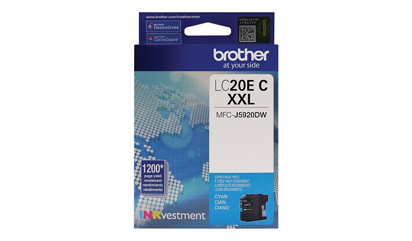 Brother LC20EC - Super High Yield - cyan - original - ink cartridge