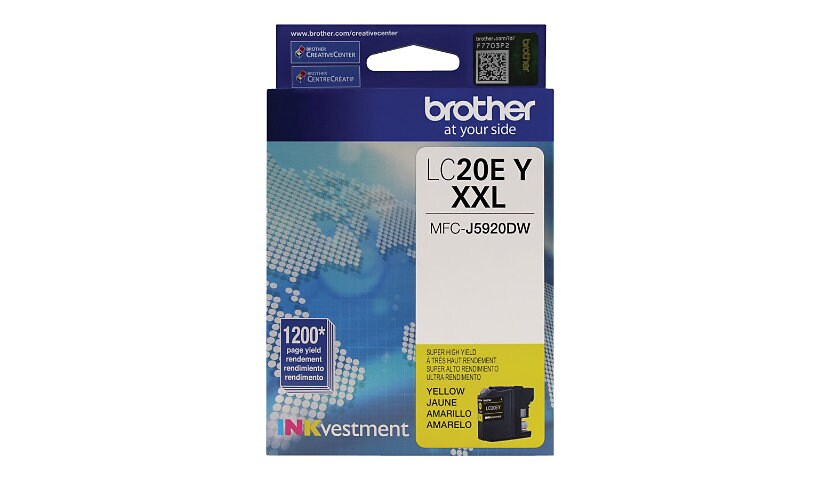 Brother LC20EY - Super High Yield - yellow - original - ink cartridge