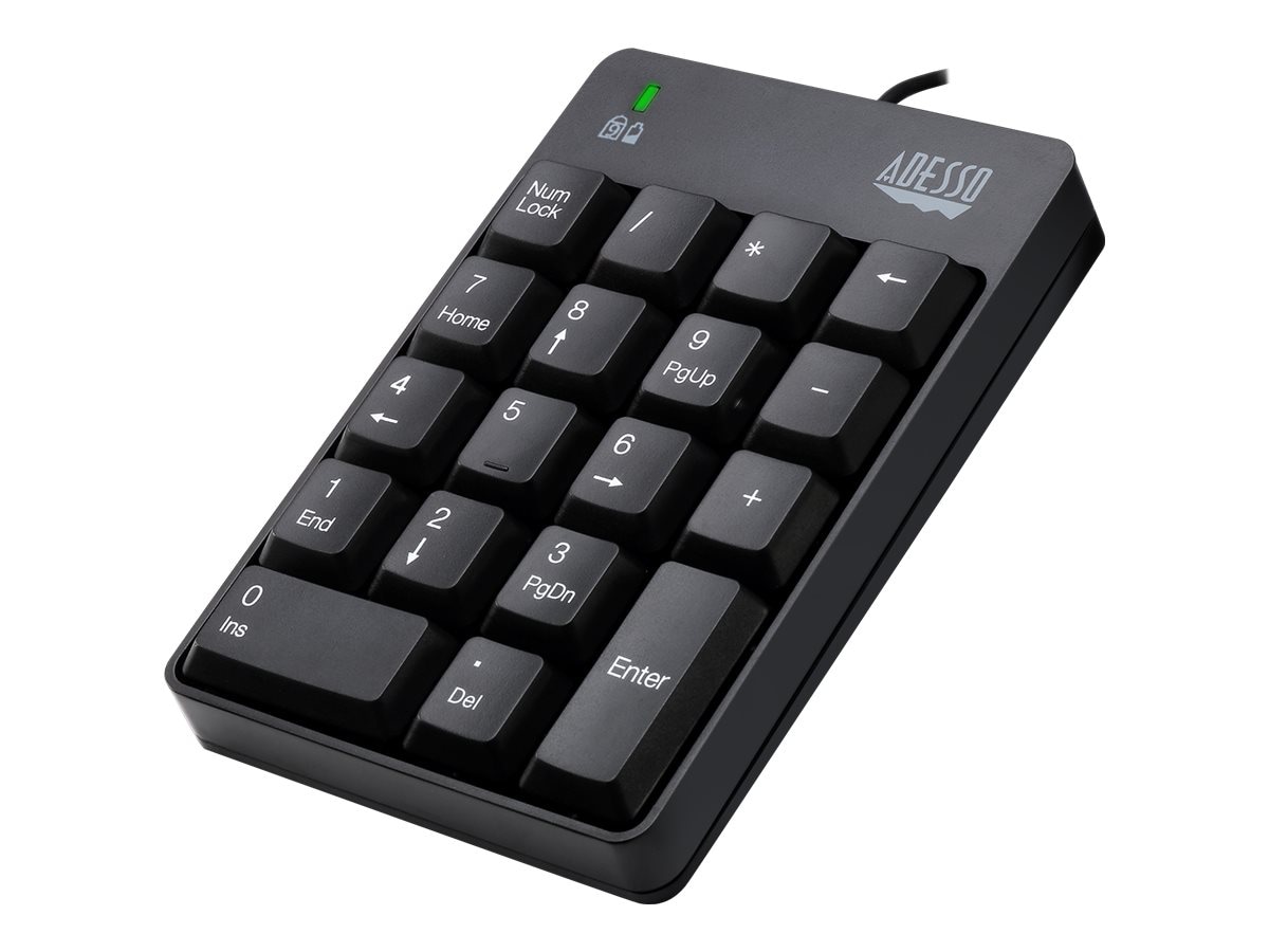 Thumbnail 2 of 12 for Adesso USB Spill Resistant 18-Key Numeric Keypad