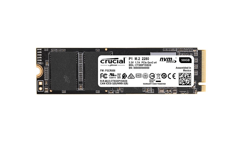 Crucial P1 - SSD - 500 GB - PCIe 3.0 x4 (NVMe)