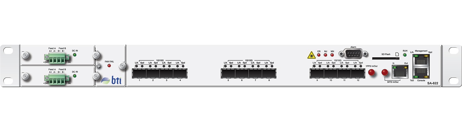 Juniper BTI SA-822 1U 120Gbps 12xGbE/10GbE SFP+ Ethernet Aggregation Device