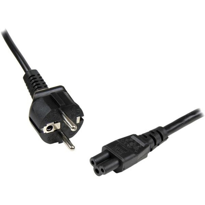 StarTech 2m (6ft) Laptop Power Cord, Schuko to C5, 18AWG, Laptop Replacemen