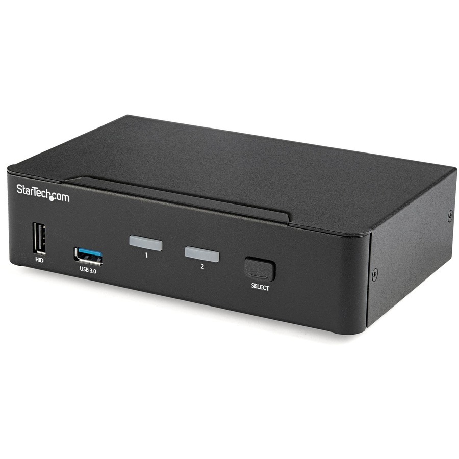 Commutateur KVM DisplayPort à 2 ports StarTech.com, 4K 60 Hz DP 1.2 avec port USB 3.0 TAA