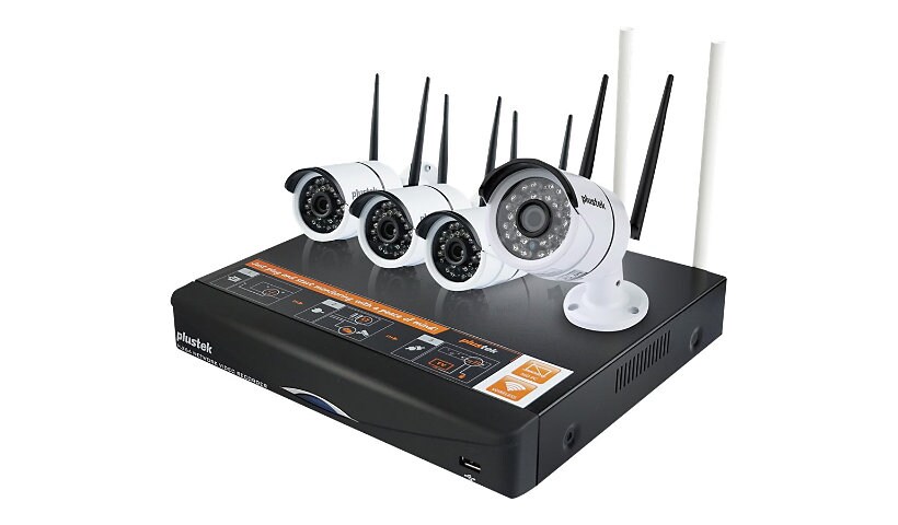 Plustek NVR Wireless Kit - DVR + caméra(s) - sans fil, câblé