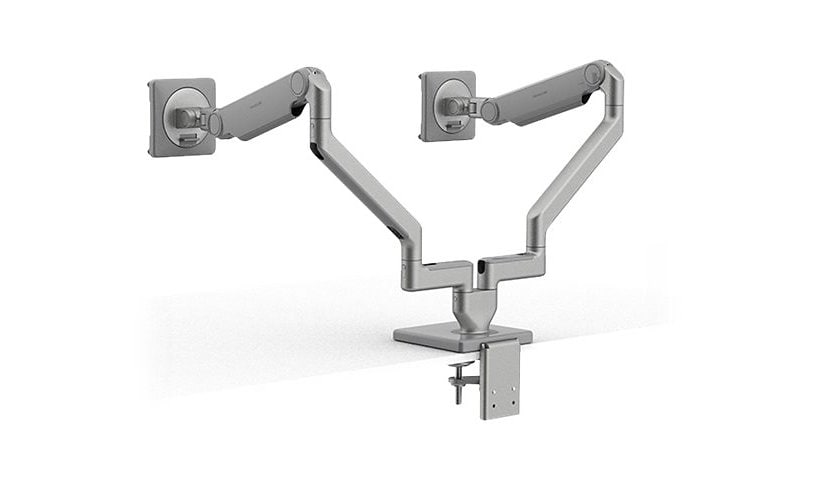 Humanscale M2.1 - mounting kit - adjustable arm - silver with gray trim