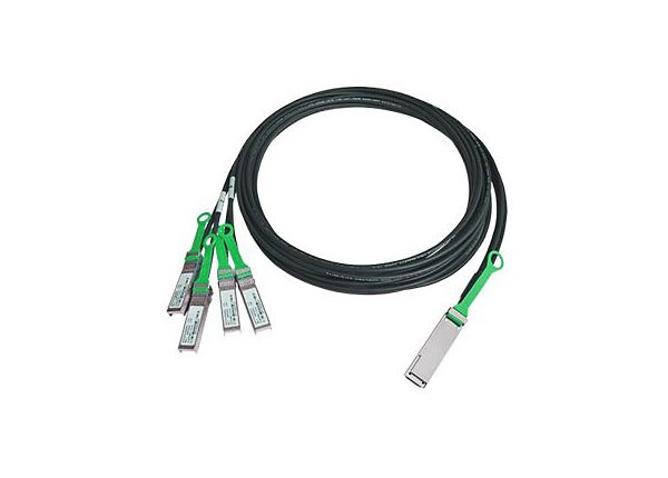 Amphenol 2m 28Gbps QSFP to 28Gbps 4x SFP 30AWG Passive Splitter Cable