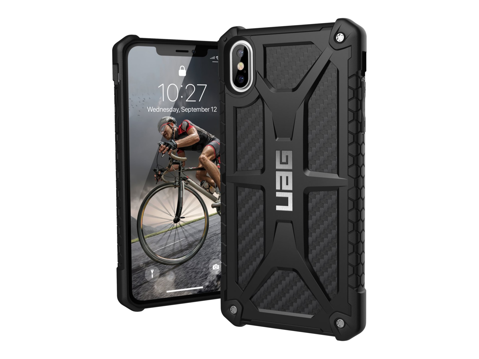 UAG Rugged Case for iPhone XS Max [6.5-inch screen] - Monarch Carbon Fiber