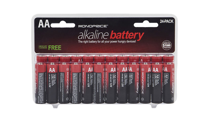 Monoprice batterie - 24 x type AA - Alcaline