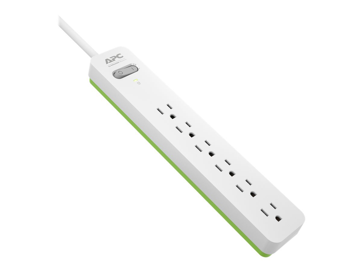 APC by Schneider Electric Essential SurgeArrest PE66W, 6 Outlets, 6 Foot Cord, 120V, White