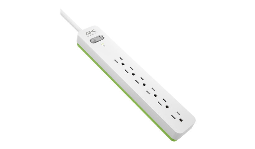 APC by Schneider Electric Essential SurgeArrest PE66W, 6 Outlets, 6 Foot Cord, 120V, White