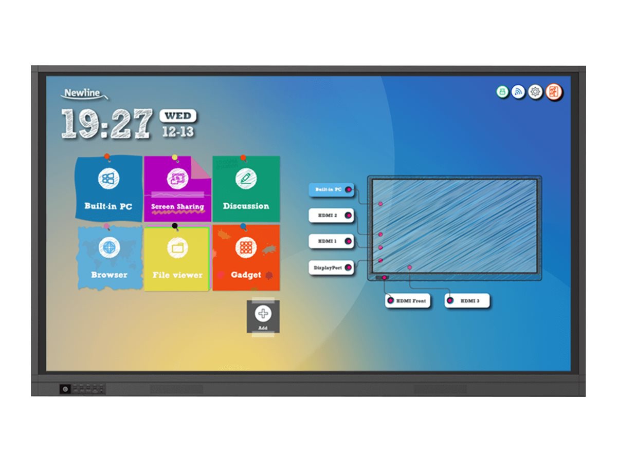 Newline TruTouch TT-7518RS RS Series - 75" LED-backlit LCD display - 4K - f