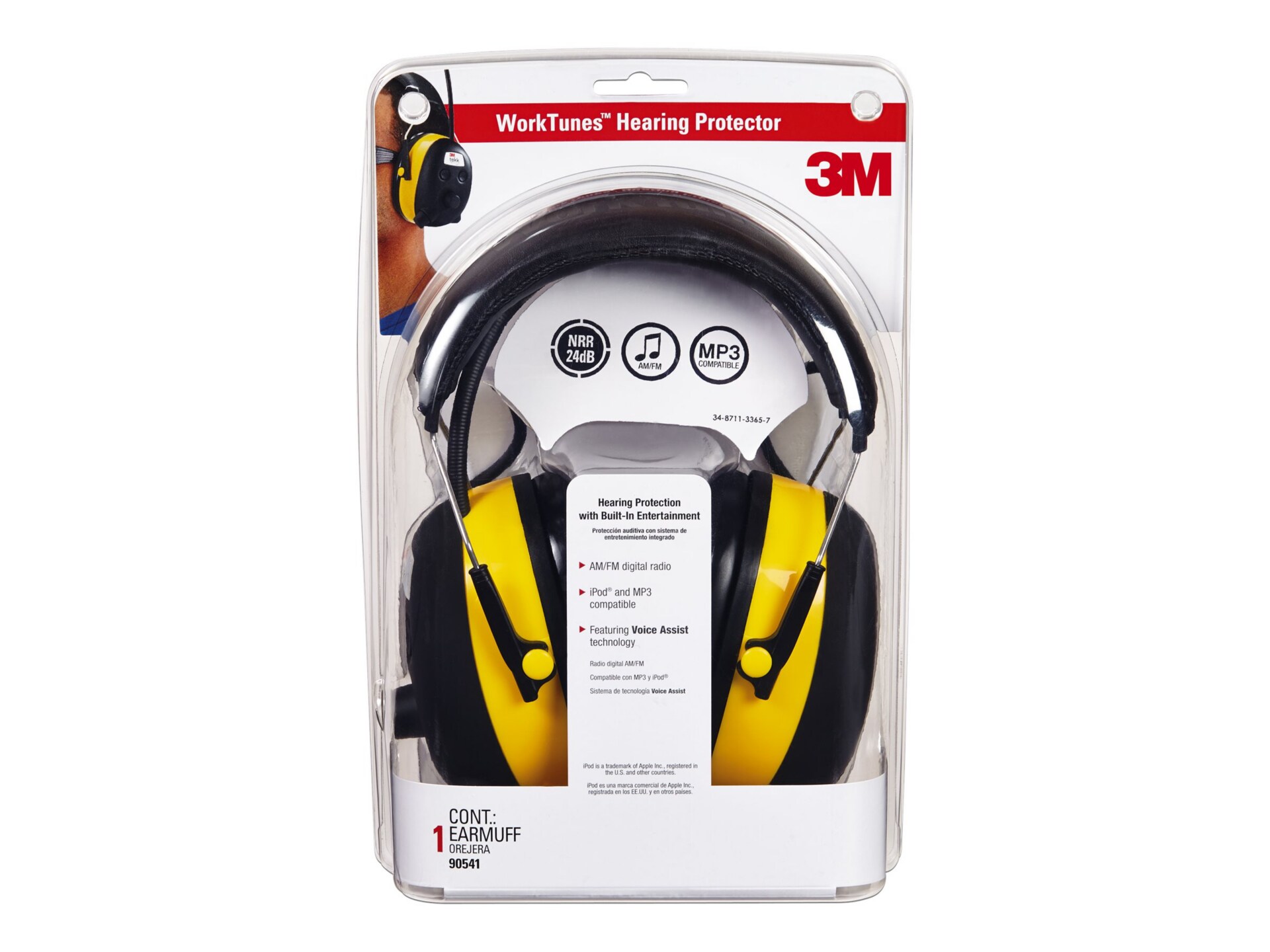 3M TEKK Protection Digital WorkTunes Hearing Protector and AM/FM Stereo Radio - headphones with radio