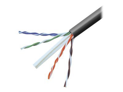 Belkin Cat6 500ft Black Solid Bulk Cable, PVC, 4PR, 23 AWG, 500'