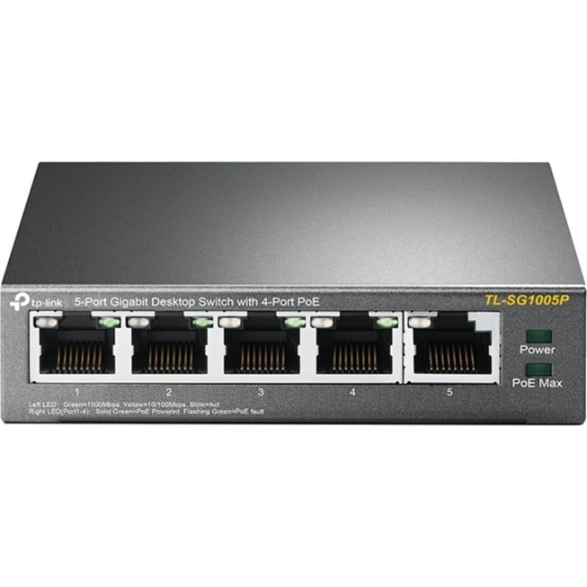 TP-Link TL-SG1005P - 5-Port Gigabit PoE Switch - TL-SG1005P