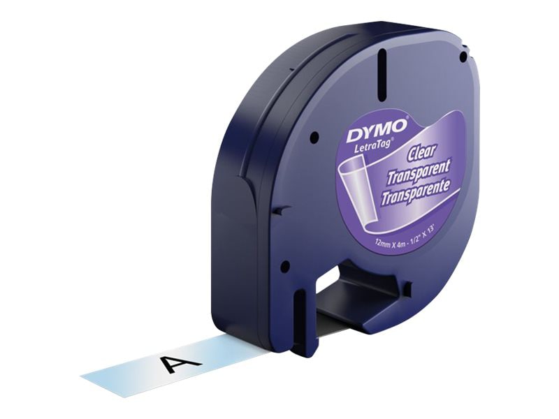 DYMO LetraTAG - label tape - 1 cassette(s) - Roll (1,2 cm x 4 m) - 91331 -  Binders & Laminators - CDW.ca