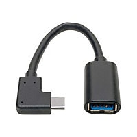 Tripp Lite USB C to USB-A Cable Right Angle 3.1 5 Gbps USB Type C M/F 6in