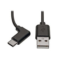 Tripp Lite USB 2.0 Hi-Speed Cable A to USB Type C USB C M/M Right-Angle 3ft