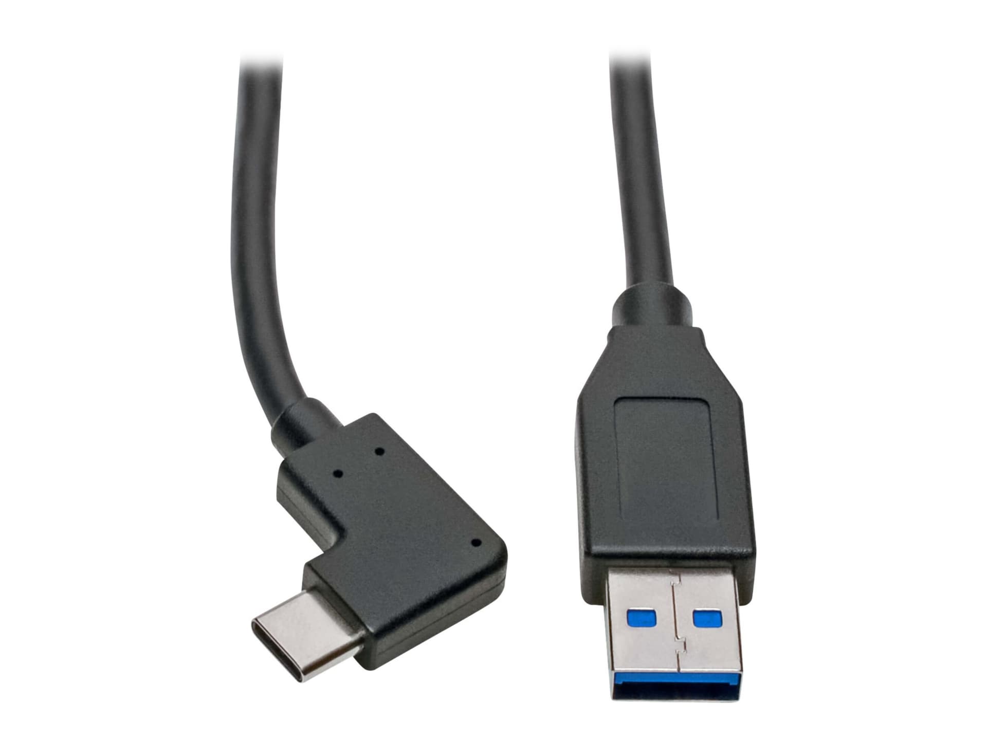 Eaton Tripp Lite Series USB-C to USB-A Cable (M/M), Right-Angle C, USB 3.2 Gen 1 (5 Gbps), Thunderbolt 3 Compatible, 3