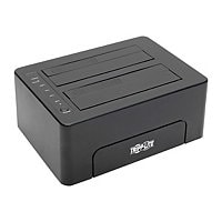 Tripp Lite USB 3.1 Type-C to Dual SATA Quick Dock, 10 Gbps, 2.5 and 3.5 in. HDD/SDD, Thunderbolt 3 Compatible - HDD
