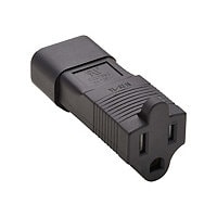 Tripp Lite NEMA 5-15R to C14 Power Cord Adapter - 15A, 125V, Black - power connector adapter - NEMA 5-15R to IEC 60320