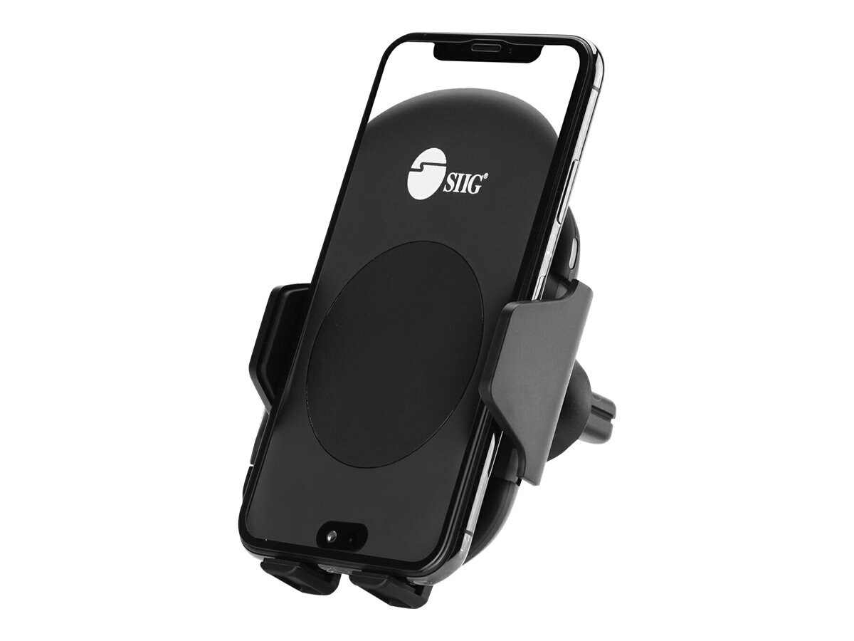 SIIG Auto-Clamping Wireless Car Charger Mount/Stand car wireless charging  holder - 10 Watt - AC-PW1M11-S1 - Monitor Mounts 