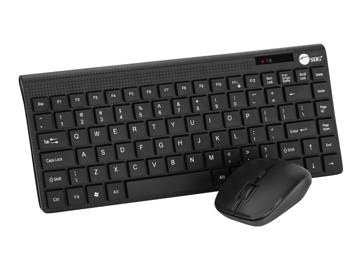 SIIG Wireless Slim-Duo - keyboard and mouse set - black