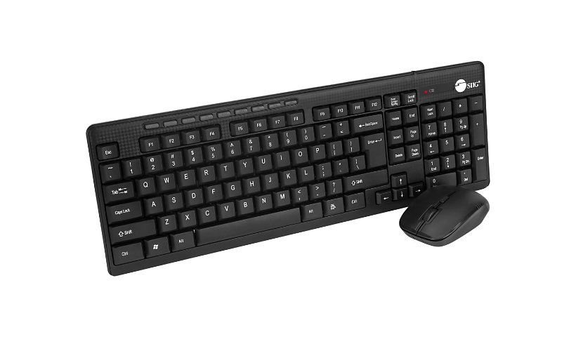 SIIG Wireless Extra-Duo - keyboard and mouse set - QWERTY - black