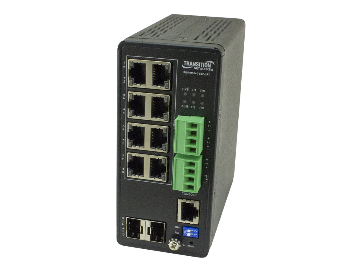 Transition Networks Hardened SISPM1040-582-LRT - switch - 10 ports - managed