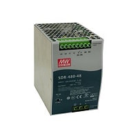 Transition Networks 48VDC 10A Hardened DIN Rail Mounted Power Supply