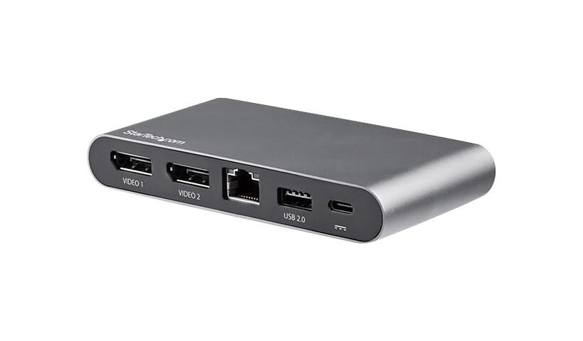 StarTech.com Mini USB C Dock - 4K Dual Monitor DP Multiport Adapter - PD