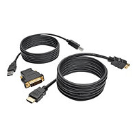 Tripp Lite 6ft HDMI DVI USB KVM Cable Kit USB A/B Keyboard Video Mouse 6' - video / audio / data cable kit - HDMI / DVI