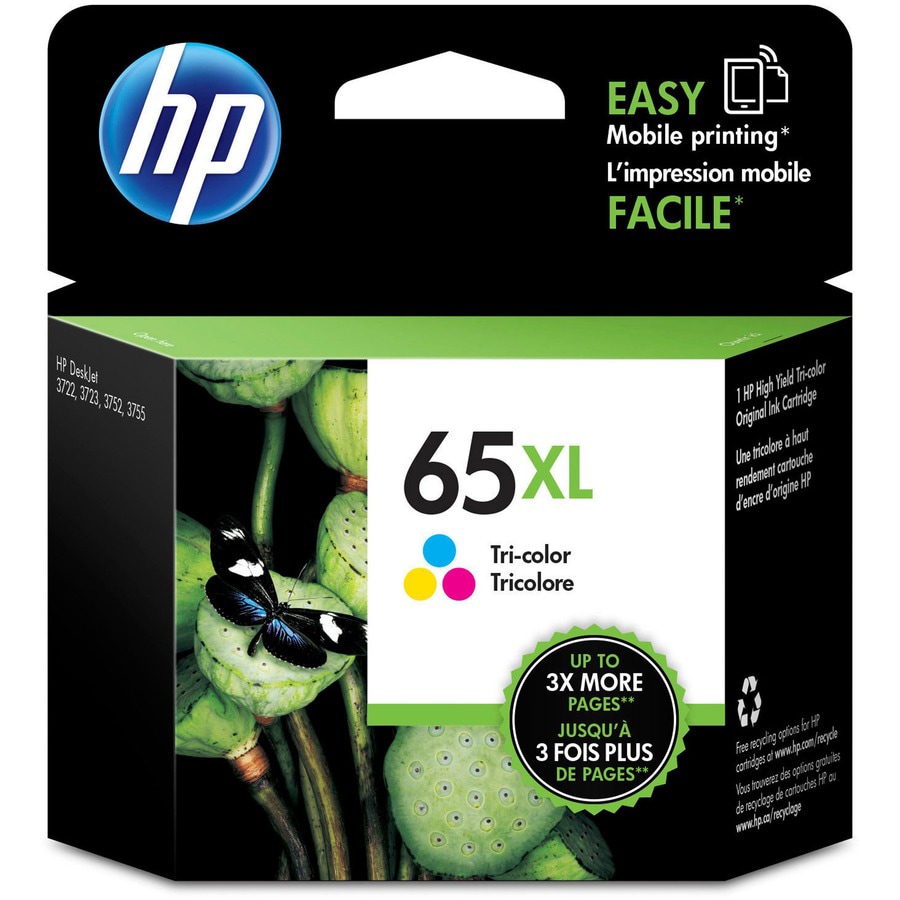 HP 65XL (N9K03AN) Original High Yield Inkjet Ink Cartridge - Tri-color - 1
