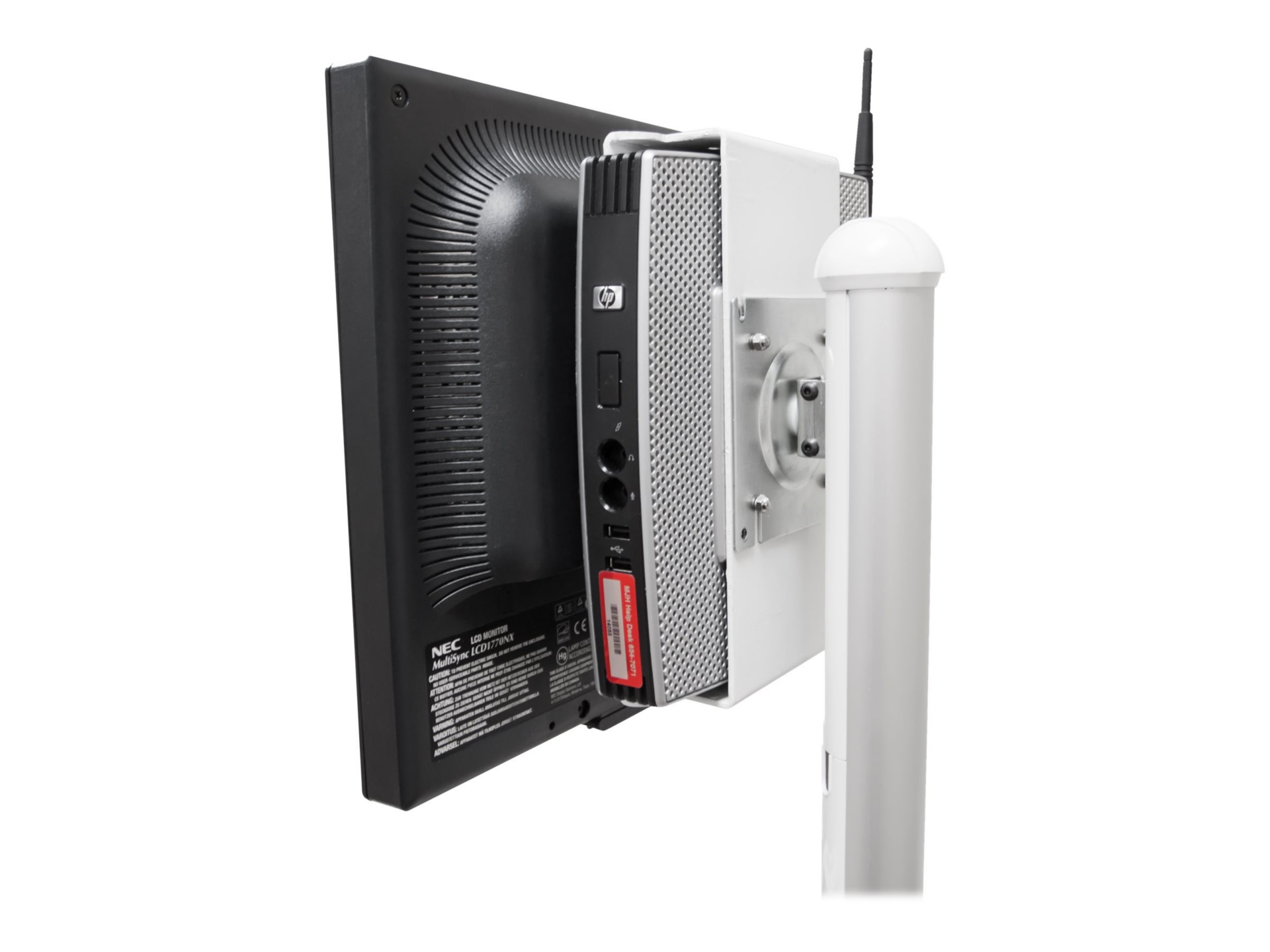 Amico Small Thin LCD Rear Mount - mounting component - for CPU - white