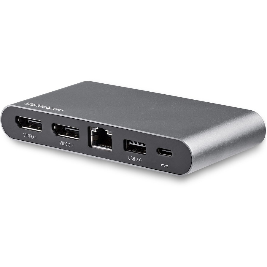 StarTech.com USB C Dock - 4K Dual Monitor DisplayPort Multiport Adapter - 100W PD Passthrough/2x USB