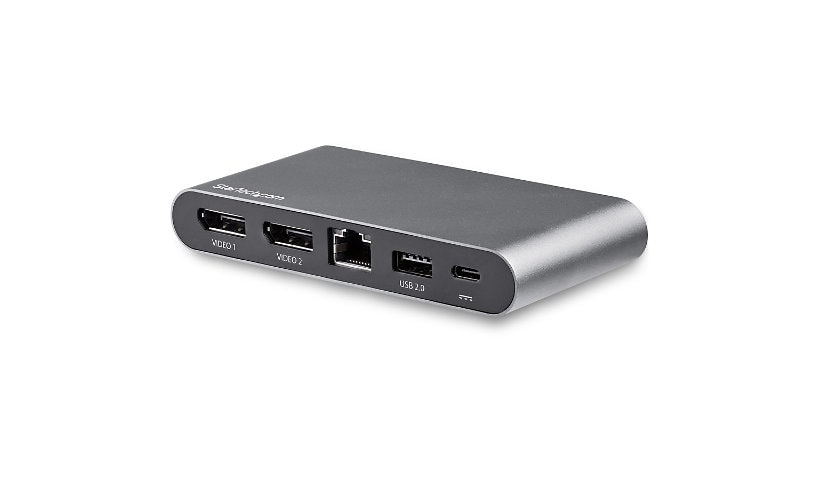 StarTech.com USB C Dock - 4K Dual Monitor DisplayPort Multiport Adapter - 100W PD Passthrough/2x USB