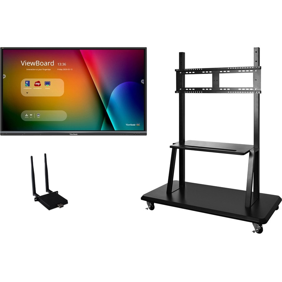 ViewSonic ViewBoard IFP5550-E2 - 4K Interactive Display with WiFi Adapter and Mobile Trolley Cart - 350 cd/m2 - 55"