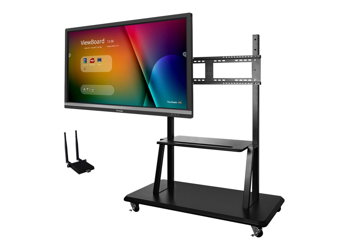 Thumbnail 2 of 22 for ViewSonic ViewBoard IFP5550-E2 - 4K Interactive Display with WiFi Adapter and Mobile Trolley Cart - 350 cd/m2 - 55"