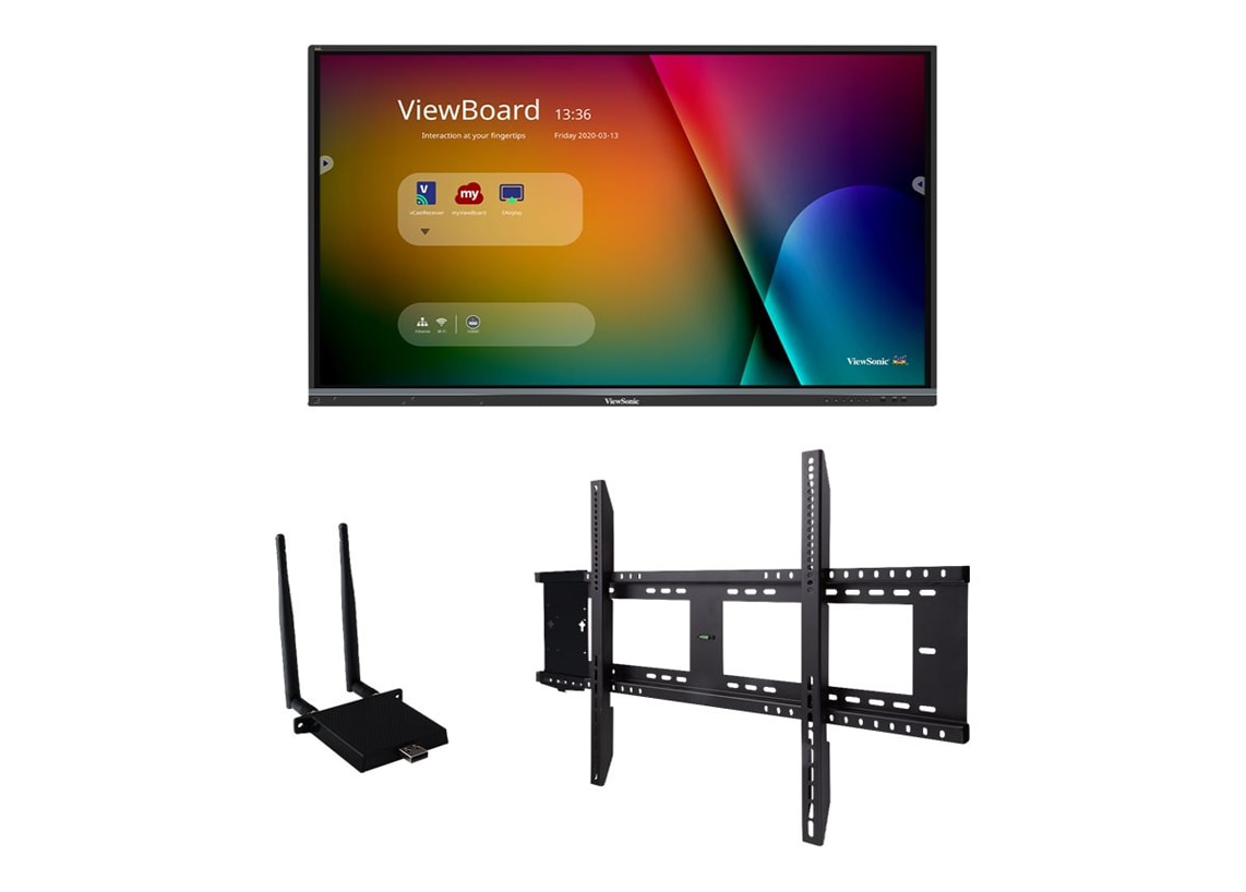 ViewSonic IFP7550-E1 - 75" ViewBoard 4K HD Interactive Flat Panel Bundle