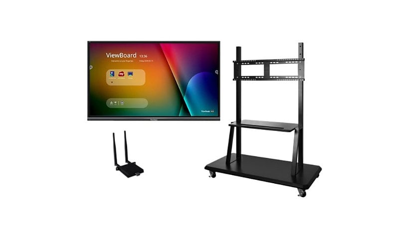 ViewSonic ViewBoard IFP7550-E2 - 4K Interactive Display with WiFi Adapter and Mobile Trolley Cart - 350 cd/m2 - 75"
