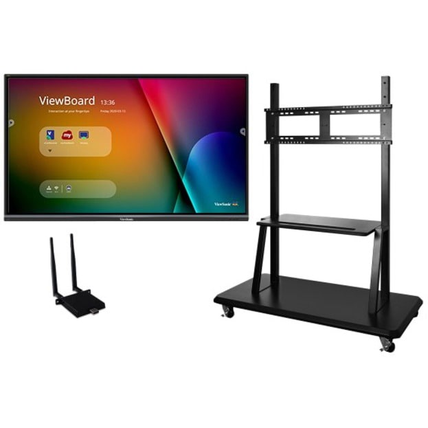 ViewSonic ViewBoard IFP8650-E2 - 4K Interactive Display with WiFi Adapter and Mobile Trolley Cart - 350 cd/m2 - 86"