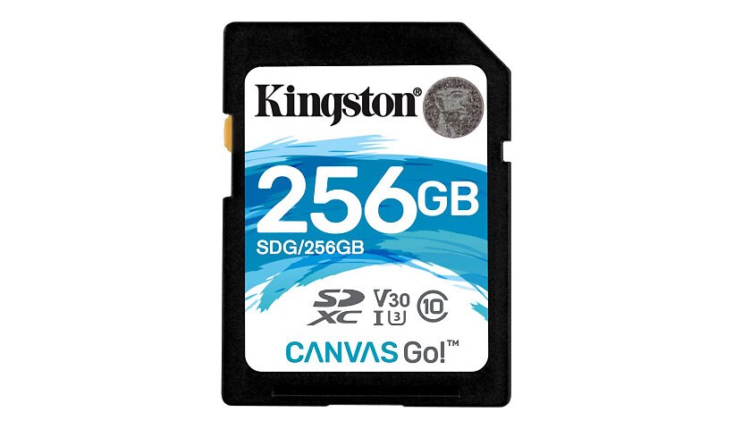 Kingston Canvas Go! - flash memory card - 256 GB - SDXC UHS-I