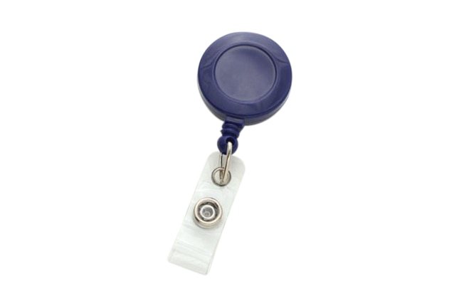 Brady People ID Royal Blue Badge Reel with Clear Vinyl Strap & Belt Clip -  2120-3032 - Binders & Laminators 