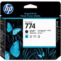 HP 774 Original Inkjet Printhead - Matte Black, Matte Cyan Pack