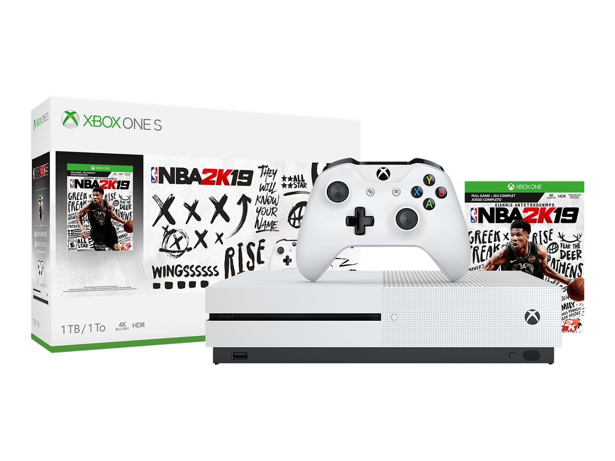 Microsoft Xbox One S - NBA 2K19 Bundle - game console - 1 TB HDD - white