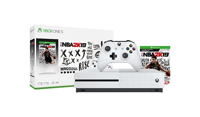 Microsoft Xbox One S - NBA 2K19 Bundle - game console - 1 TB HDD - white