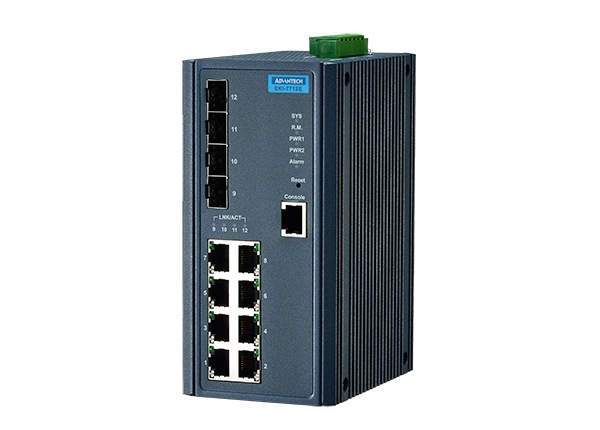 B&B Smartworx Advantech 8FE+4SFP Port Managed Ethernet Switch
