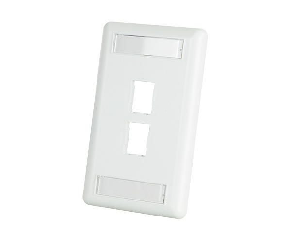 Ortronics High Density Jack 2-Port Faceplate - White