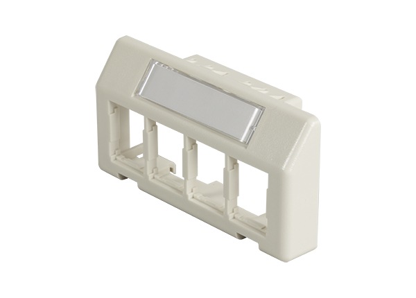 Ortronics High Density Jack 4-Port Furniture Plate - White